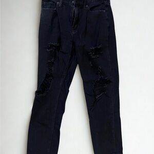 Aeropostale Women's Boyfriend Jeans - Dark Blue